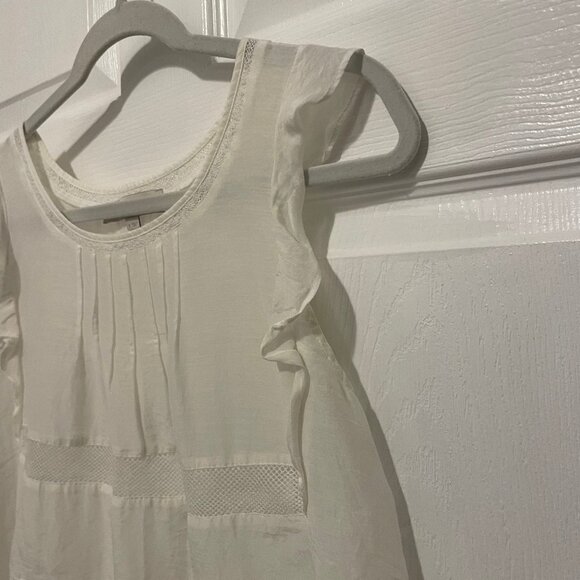 Loft White Ruffle Sleeveless Blouse (5 clothing items for $15) - Picture 4 of 5